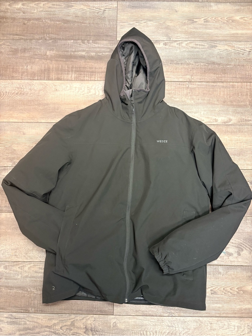 Decathlon Wedze Men's Waterproof Ski Snowboard Jacket Hooded - Black XL